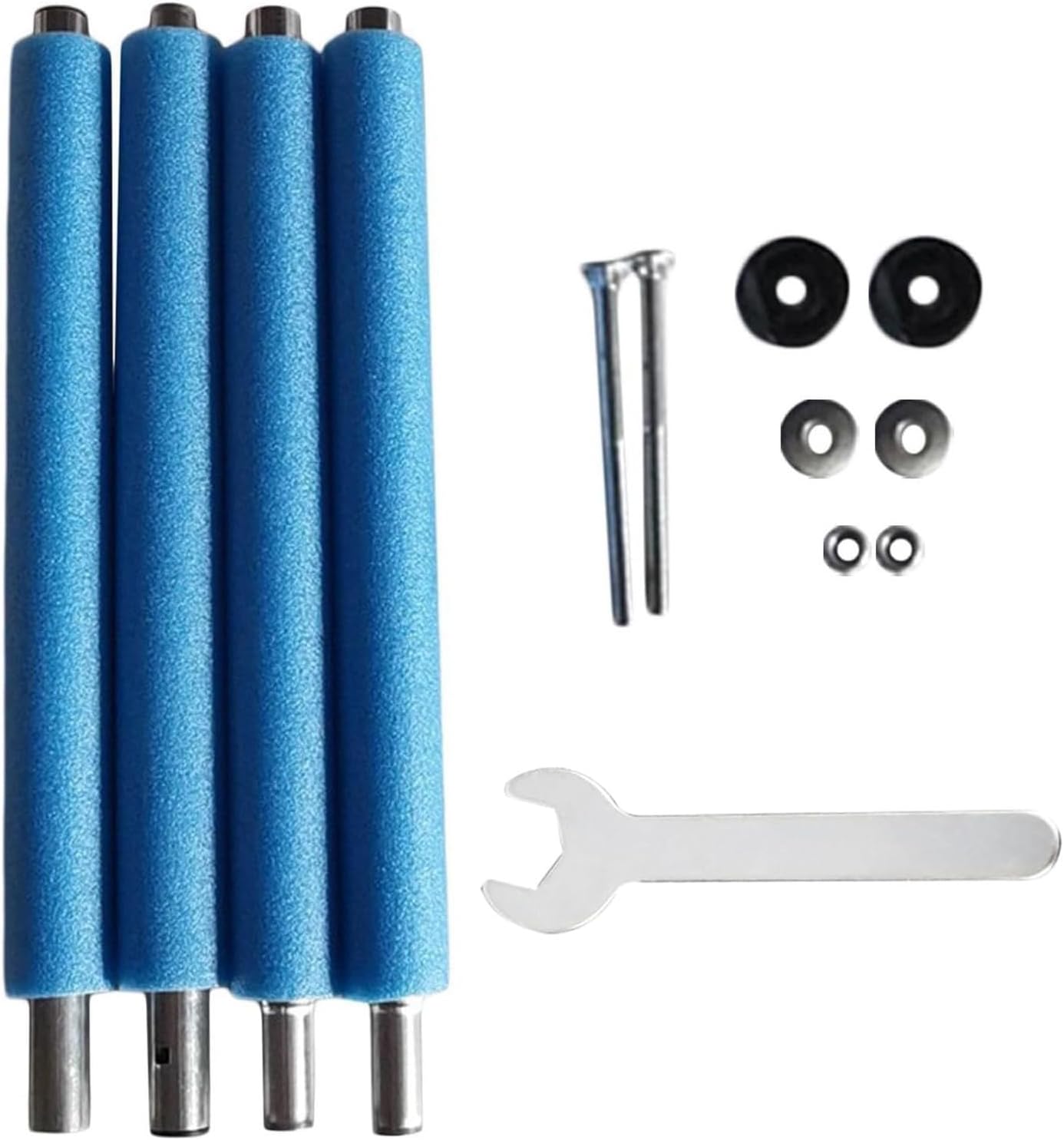 Trampoline Net and Pole Kit, Sturdy Replacement Enclosure Poles & Net Parts for Most Standard Trampolines