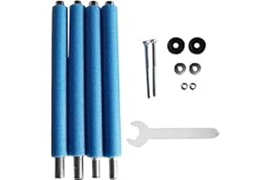 Trampoline Net and Pole Kit, Sturdy Replacement Enclosure Poles & Net Parts for Most Standard Trampolines