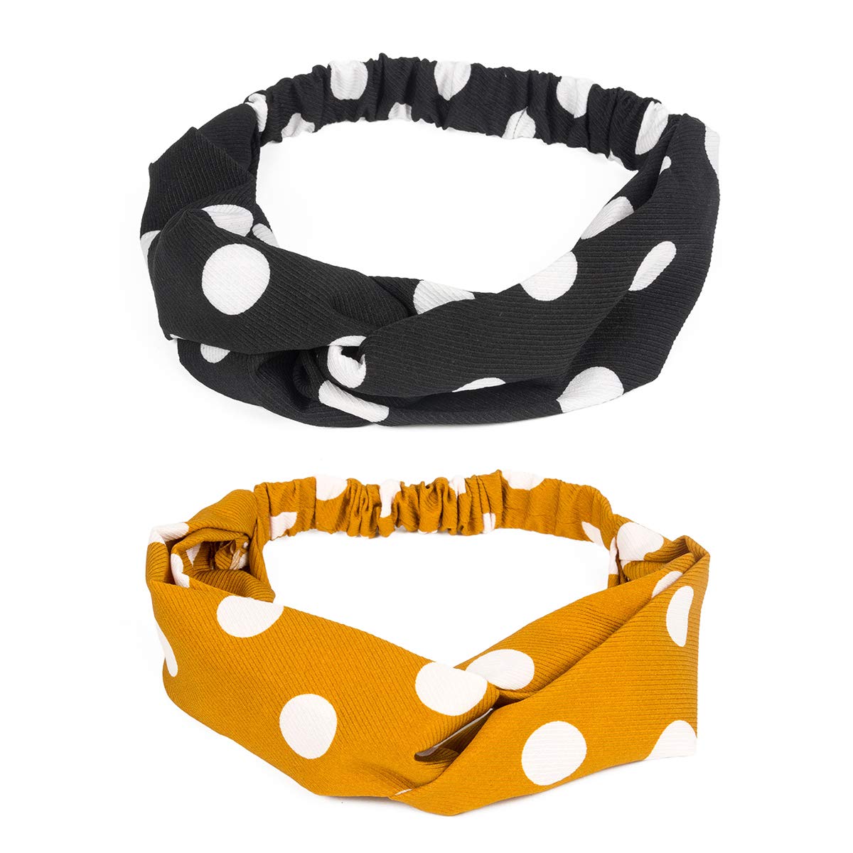 4YOUALL 10 Pack Boho Headbands for Women Vintage Flower Printing Twisted Criss Cross Elastic Head Wrap Cute Hair Band Accessories (Style 2-10 Pcs)