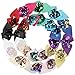 XIMA 12pcs 4.5inch Reversible Sequin Bows With Clips Grosgrain Ribbon Hair Bows Hairpin For Girls Hair Accessories (12pcs-Bows with clips)