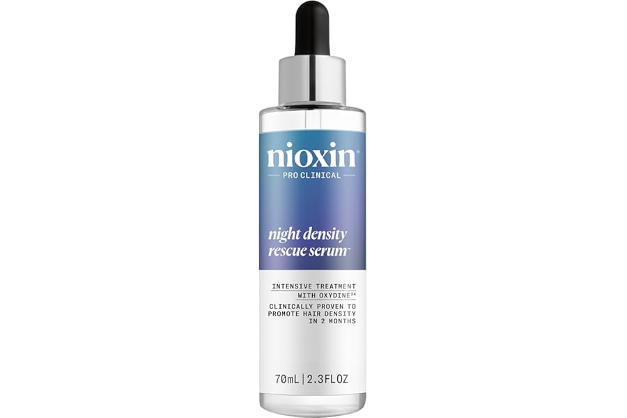 Nioxin Night Density Rescue Serum | Overnight Hair Thickening Serum | Protects Against Hair Breakage | Intensive Treatment with Oxydine | 2.4 Fl oz.