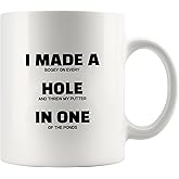 I Made A Hole In One Golf Gifts Funny Golf Player Gifts For Dad Mom Grandpa Grandma From Son Daughter Husband Wife Novelty Drinkware Ceramic Mug
