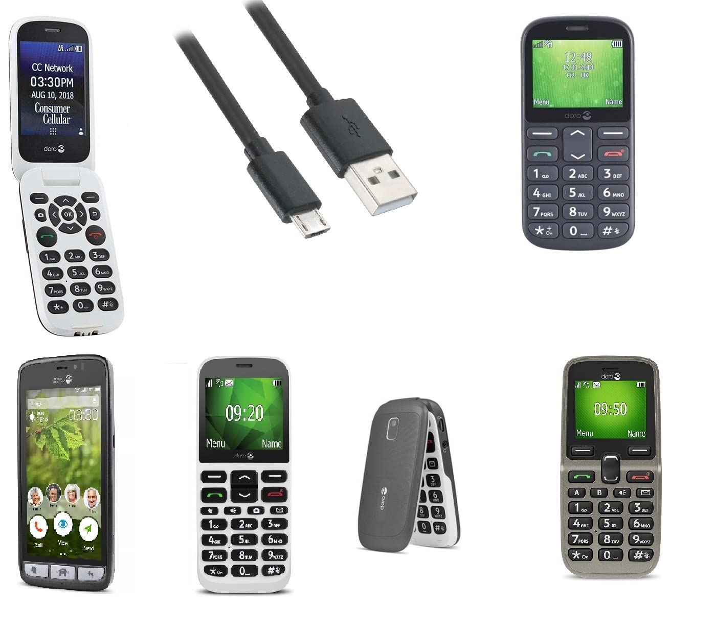 Mr.Gadget's Solutions® New Extra Long 5 Meter Fast Charging USB Cable for Doro 6520, 605, 612, 8030, 8040, Primo 805, 2404, 621, 5516 GSM Mobile Phone