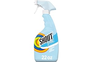 Shout Free Laundry Stain Remover Spray, Active Enzyme Formula is Fragrance, Bleach, and Dye Free, Removes Everyday Stains including Baby Stains - 22oz Spray