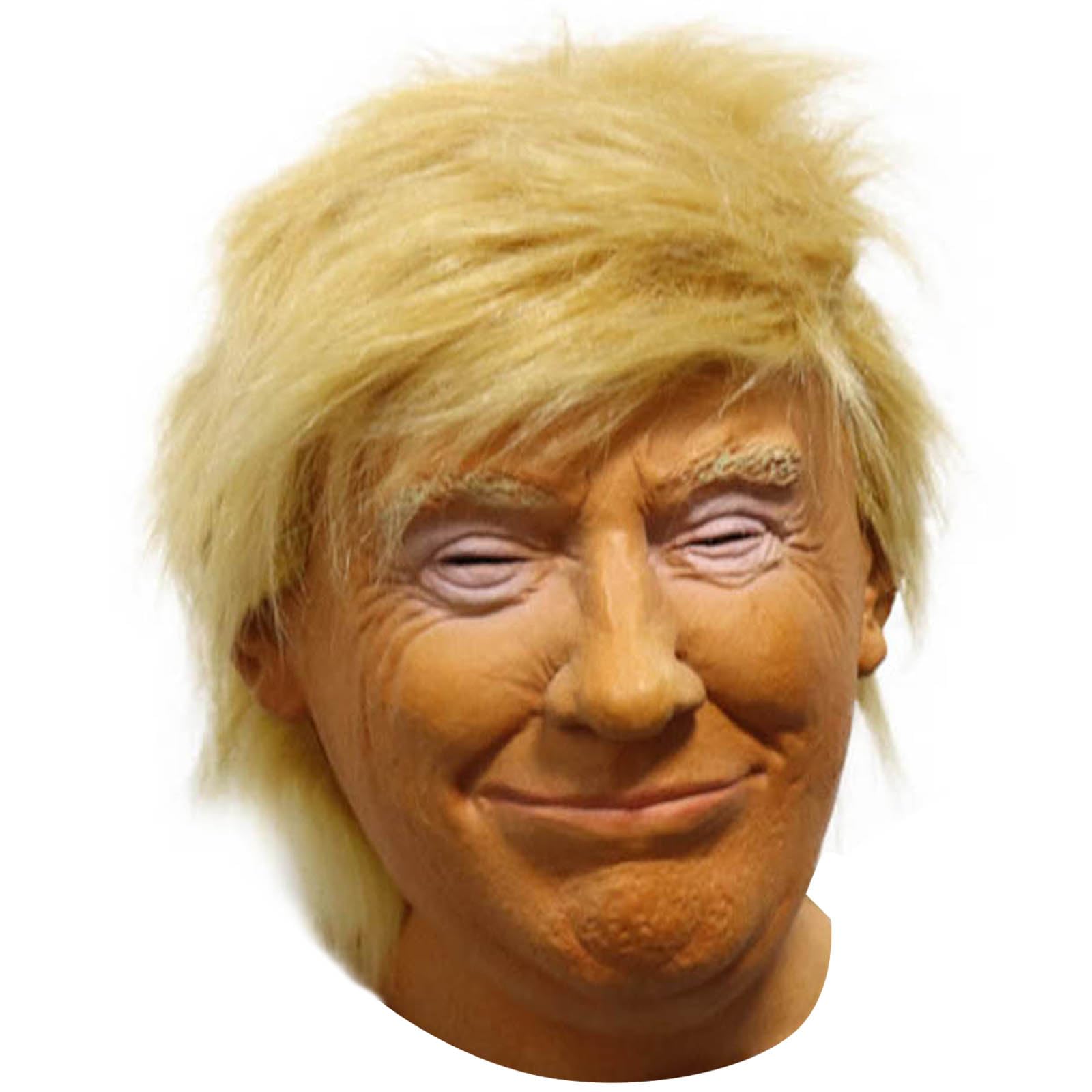 Photo 1 of HOTTERCOS Donald Trump Wig Mask 2024 President Head Realistic Celebrity Masks For Adults Funny Costume Halloween (Trump B)