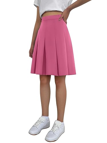 Casual Knee Length Pleated Skirts Mini Skirt Navy Blue Skirts For