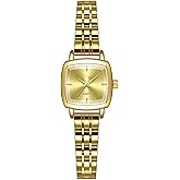 ADSBIAOYE Small Gold Watches for Women Vintage Square Ladies Quartz Wrist Watches Fashion Casual Bracelet Watch