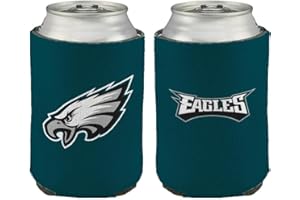 The Memory Company Licensed NFL Team Color Logo Can Insulator Sleeve Holder Coozie, Philadelphia Eagles