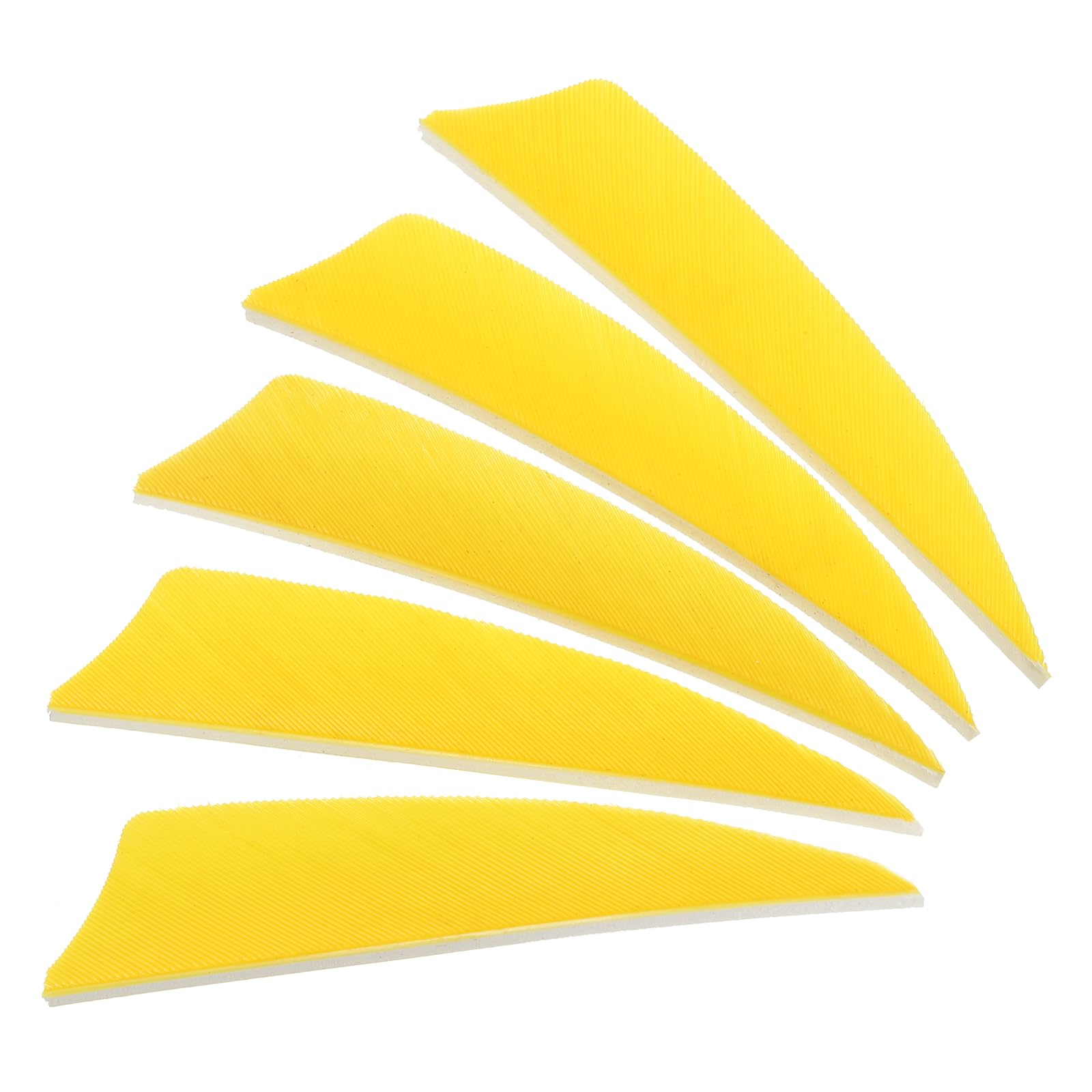 PATIKIL Arrows Vanes 50 Pack 3 Inch Arrow Turkey Feather Fletch Left Wing Fletching Yellow for DIY Target Shooting