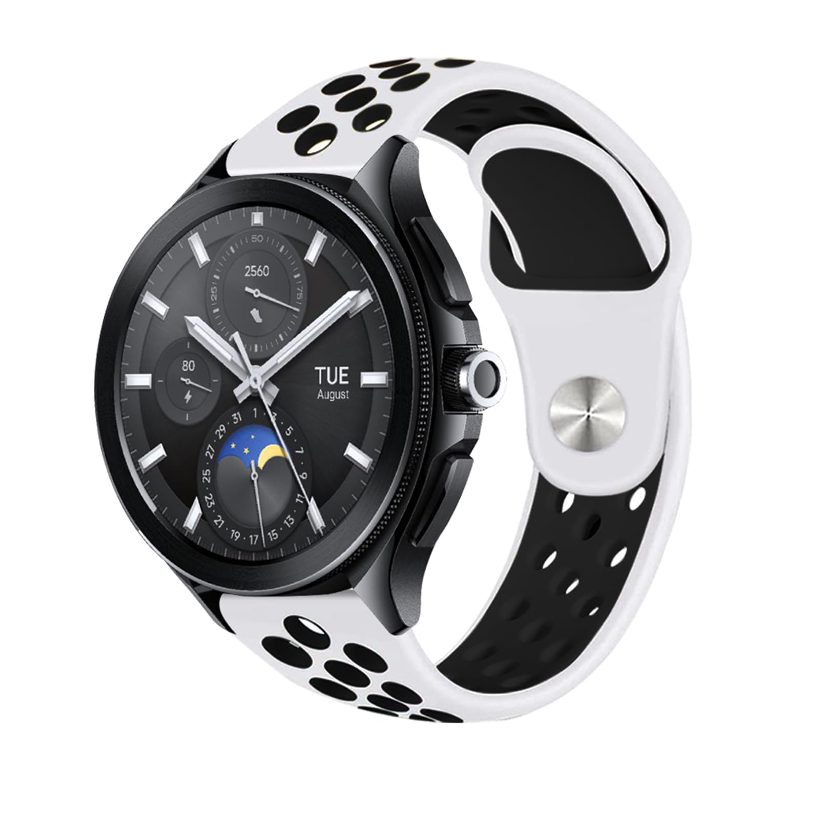 PaceBid 22mm Strap Compatible with Xiaomi Watch S4/Redmi Watch 5 Active/5 Lite/S4 Sport/S3/S1 Pro/S1 Active/S1, Silicone Sport Replacement Watch Band for Xiaomi Watch 2/2 Pro/Mi Watch - White/Black