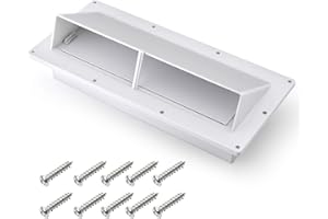 RV Exhaust Vent Cover – LESIWHOS RV Range Hood Vent Cover with Lockable Clips Fit for Trailer Camper, White (Include 10 Pcs S