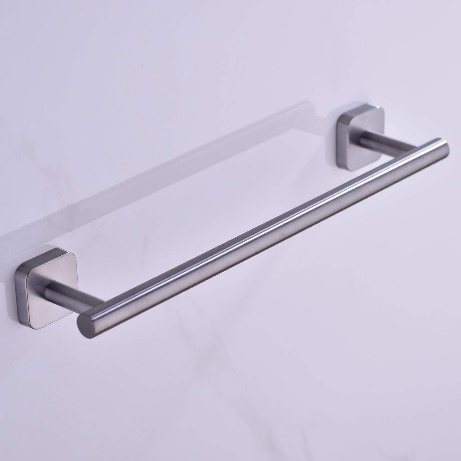 Wall Mounted Bathroom Towel Bar in Dark Brushed Nickel, 23.6 Inch SUS304 (18/8) Stainless Steel Bath Towel Rail, Rustproof, Black Stainless: Kitchen & Dining