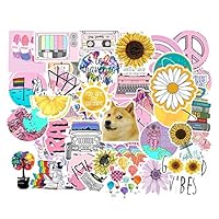 COOLCOOLDE Cute Vsco Stickers for Water Bottles, 103 Pack Hydro Flask Stickers Trendy Laptop Stickers Guitar Computer iPhone iPad Water Bottle Stickers for Teen Girls(Summer Fresh)