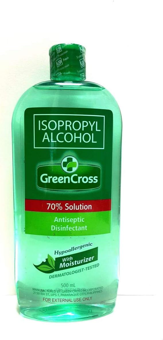 Green cross isopropyl alcohol 70% w/moist 500ml (4800047820182)