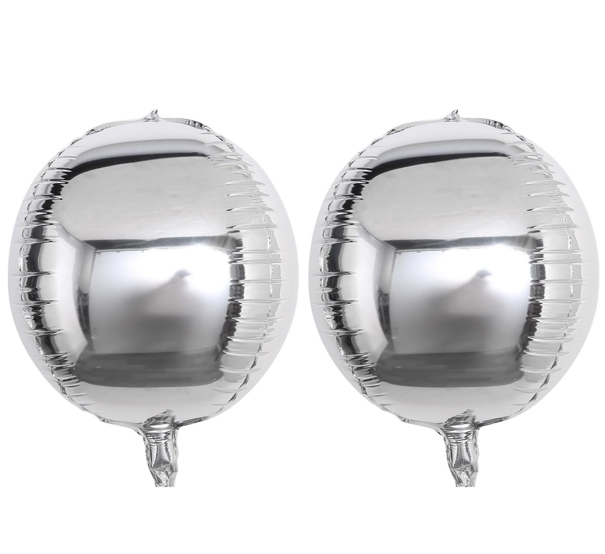 Silver 4D Foil Balloon, 55cm (2 pack)