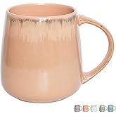 Bosmarlin Large Ceramic Coffee Mug, 22 Oz, Dishwasher and Microwave Safe, Oversized Big Tea Cup (Light Orange)