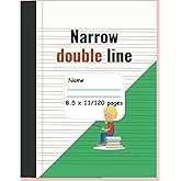 Double Ruled Writing Paper: Writing Practice Book with Double Lines: 120 blank practice pages with unique guided design &ndash; for improving Grade 2+ ... Lines Handwriting Paper) 8.5 x 11 inches