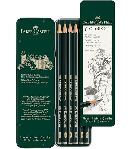 Lyra Rembrandt grafietset, 4B, B, HB, F, 8B, 6B