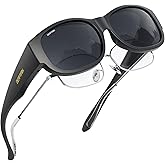 DEAFRAIN Fit Over Glasses for Women Men Polarized Sunglasses with UV Protection Over Prescription Glasses for Driving
