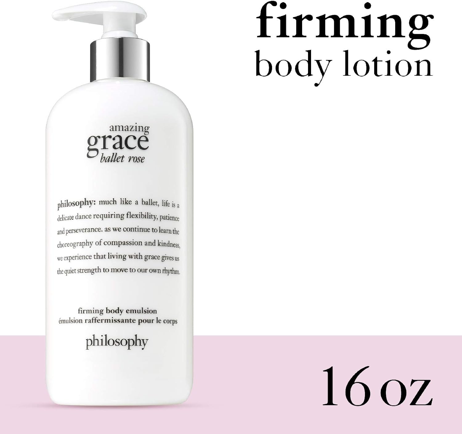 philosophy amazing grace body lotion 480ml , body moisturiser for dry skin firming body emulsion, White, 480 ml (Pack of 1) - Image 3
