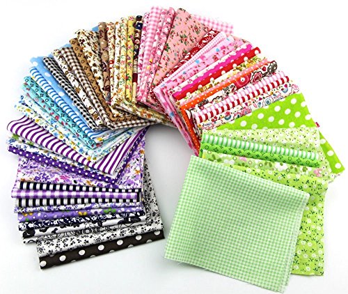 Fabric patchwork craft cotton material mixed squares bu…