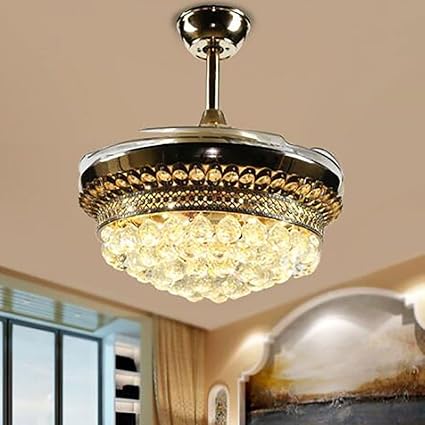 Huston Fan Best Ceiling Fan Luxury K9 Crystal Modern Style Stealth