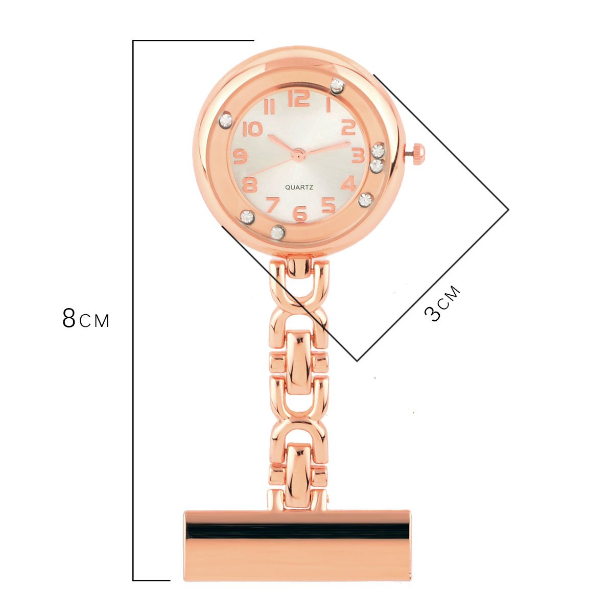 MODIWEN Nurse Alloy Case Women Watches with Rolling Bead Rhinestones Bezel Doctor Hanging Watch