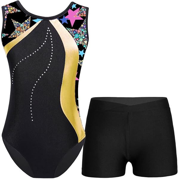 Hansber Gymnastics Leotard For Girls With Shorts Athletic Leggings Dance Unitard Sleeveless Figure Skating Training Suit Blue 8 Hansber Gymnastics Leotard For Girls With Shorts Athletic Leggings Dance Unitard Sleeveless Figure Skating Training Suit Blue 8
