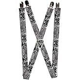 Buckle-Down unisex adults Buckle-down - Skulls Suspenders, Multicolor, One Size US