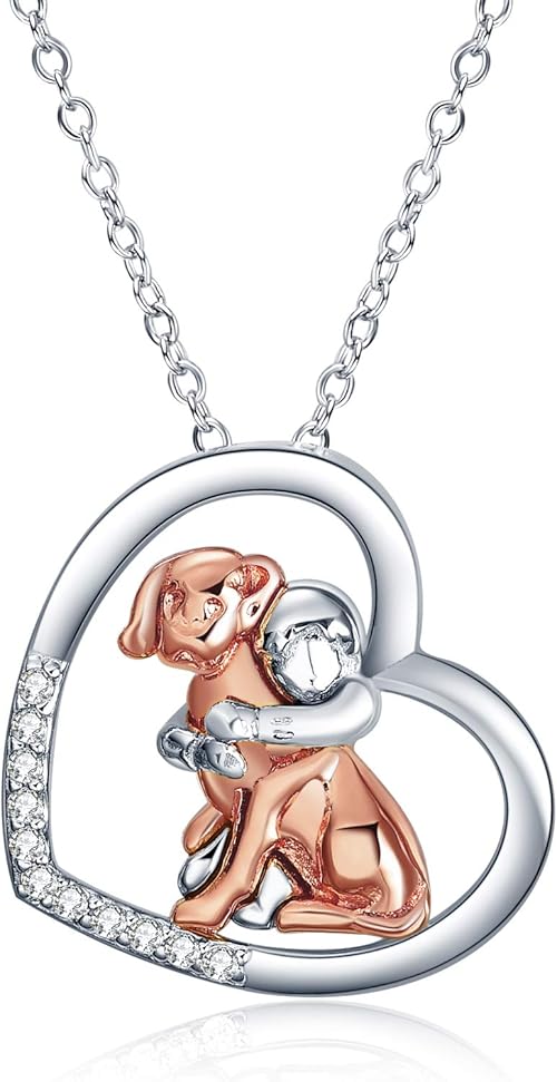 sterling silver dog necklace
