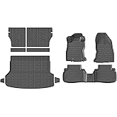 powoq Floor Mat Compatible with 2019-2024 Subaru Forester Cargo Liner TPE Trunk Mat Backrest Liner Cargo Mat Replacement for 2019-2024 Subaru Forester Accessories (Backrest Mat+Trunk Mat+Floor Mat)