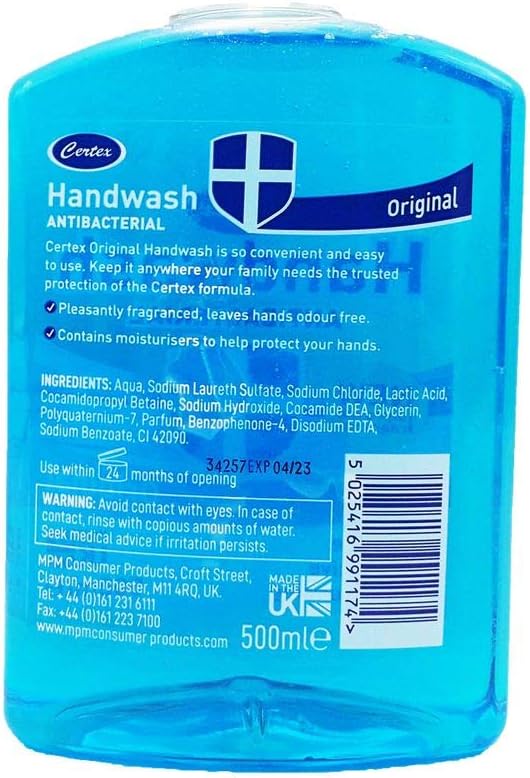 Certex Antibacterial Hand Wash Original - Blue Pack quantity: 12, 1 count (Pack of 12) - Image 3