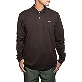 Lacoste Men's Classic Fit Long Sleeved L.12.12 Polo Shirt, Port Brown, Medium