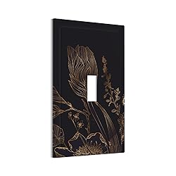 ShinyLuck Boho Line Flowers 1 Gang Light Switch