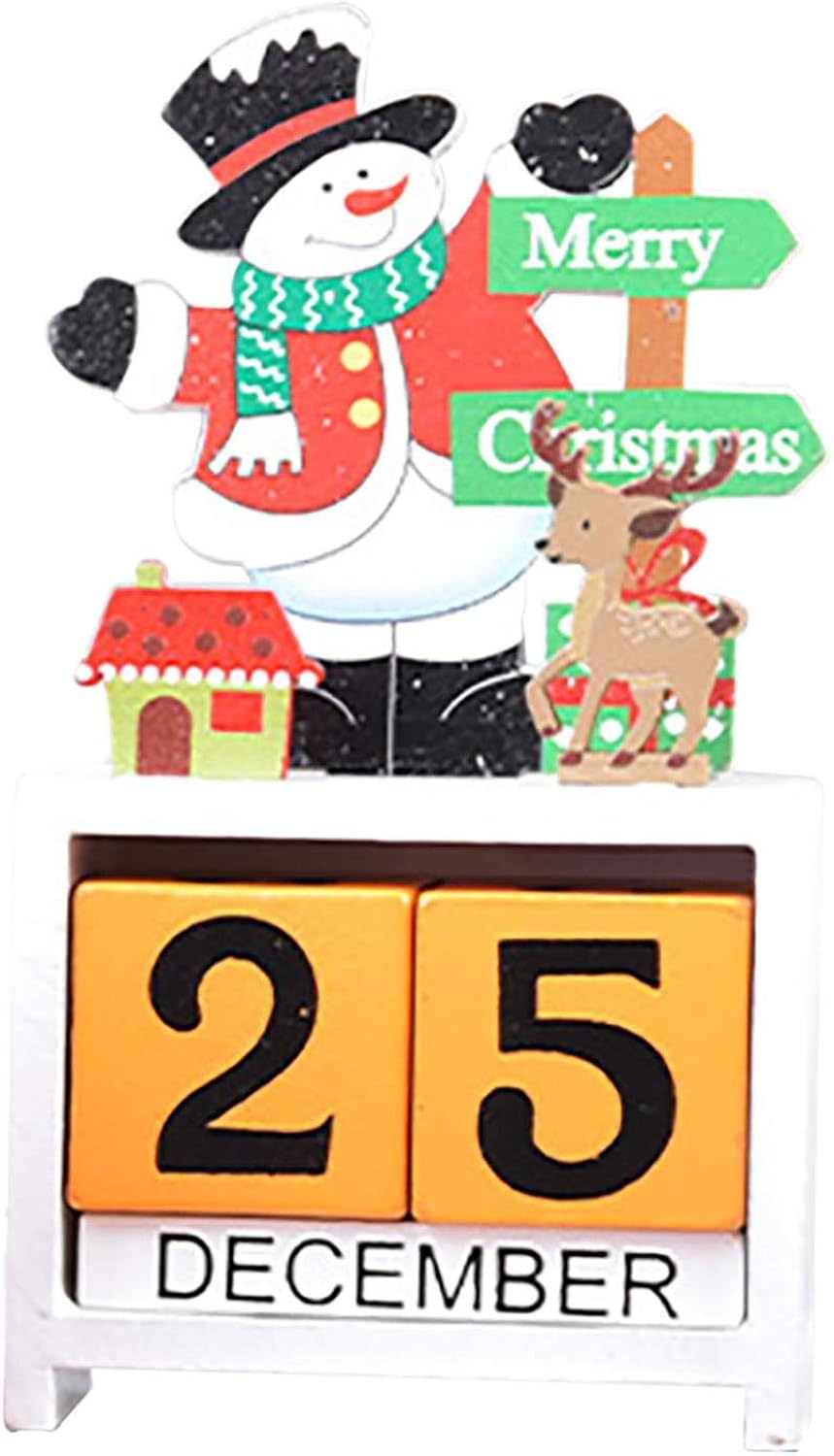Calendario de cuenta regresiva de Navidad, decoración de escritorio