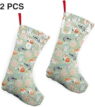 Raccoon - Soporte para calcetín de Navidad para decoración de mantel