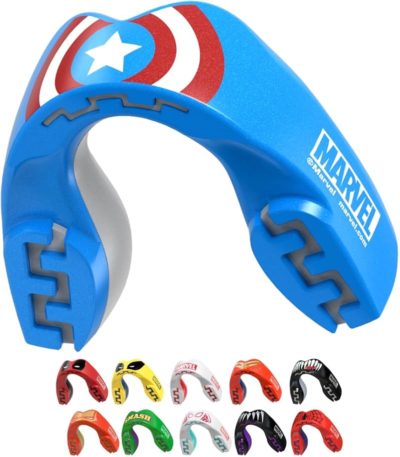 Marvel Captain America Metallic Dual Layer Mouthguard Junior Case