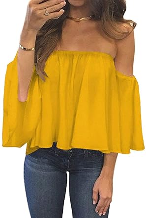 blusa mostaza mujer