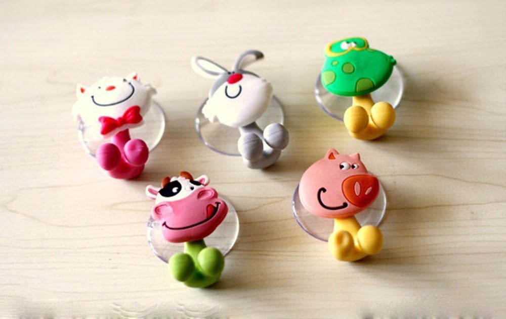 Comfspo Animal Shaped Toothbrush Suction Cup Cover Holder 5 In 1 Package