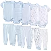 JELYLOVE Unisex Baby Boy Girl Pants Sets 10 pack Cotton Casual New born Clothes Comfort Infant Outfit