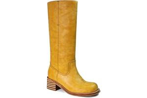 UBWDU Women's Knee High Boots Chunky Block Heel Long Boots Square Toe Low Heel Boots for Women