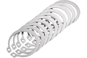 uxcell 46mm External Circlips C-Clip Retaining Shaft Snap Rings 304 Stainless Steel 10pcs