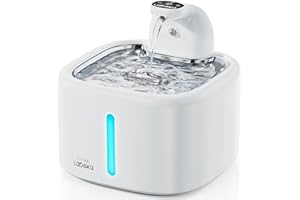 LABEKA Wireless Cat Water Fountain, 118oz/3.5L Battery Operated Cat Fountain with Stainless Steel Tray, Ultra Quiet with Motion Sensor Automatic Pet Water Dispenser (White, Medium)