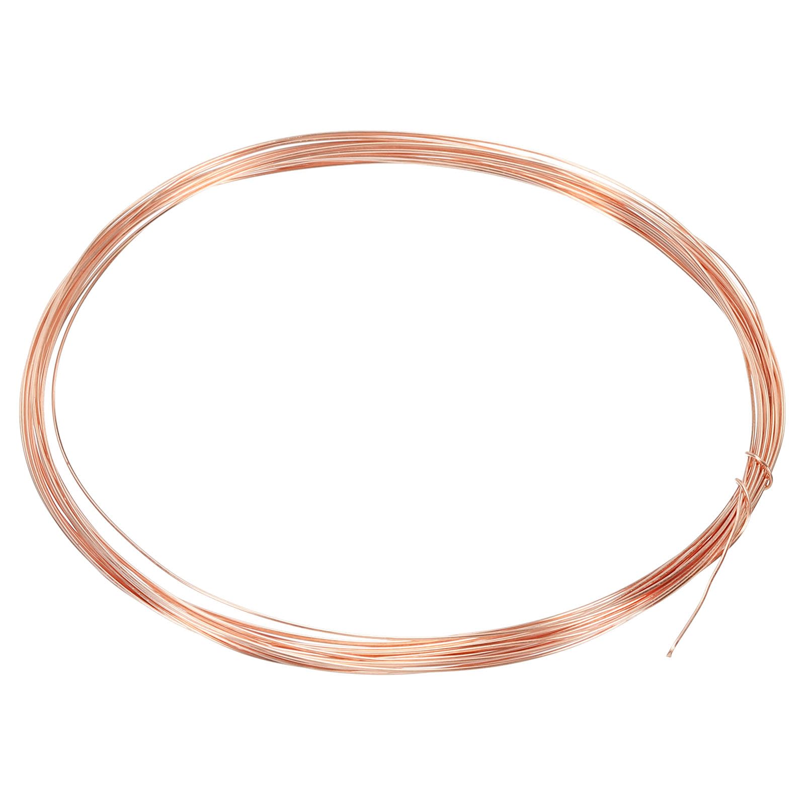 PATIKIL 16.4 Feet Solid Bare Copper Wire, 25 Gauge 99.9% Pure Copper Wire 0.5mm Soft Beading Wire Metal Plant Stem Ties for Jewelry Craft (5m)