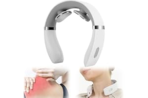 KEAOZA 4-Head Electric Massagers Set, Vagus Nerve Stimulator Neck, 6 Modes & 16 Levels, Ergonomic Design, Promote Muscle Relaxation (White)
