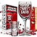 [Launch Price] Mommin' Ain't Easy 12 oz Wine Glass + FREE Shot Glass - Funny Gift Glass SET for Mother, Birthday, Mother's Day, Wife - With Premium Gift Box For Unique Present By Desired Cart