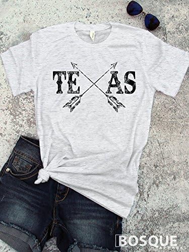 Texas with arrows Boho Style T-Shirt / Adult T-Shirt Country Southern Style Tee - Ink Printed