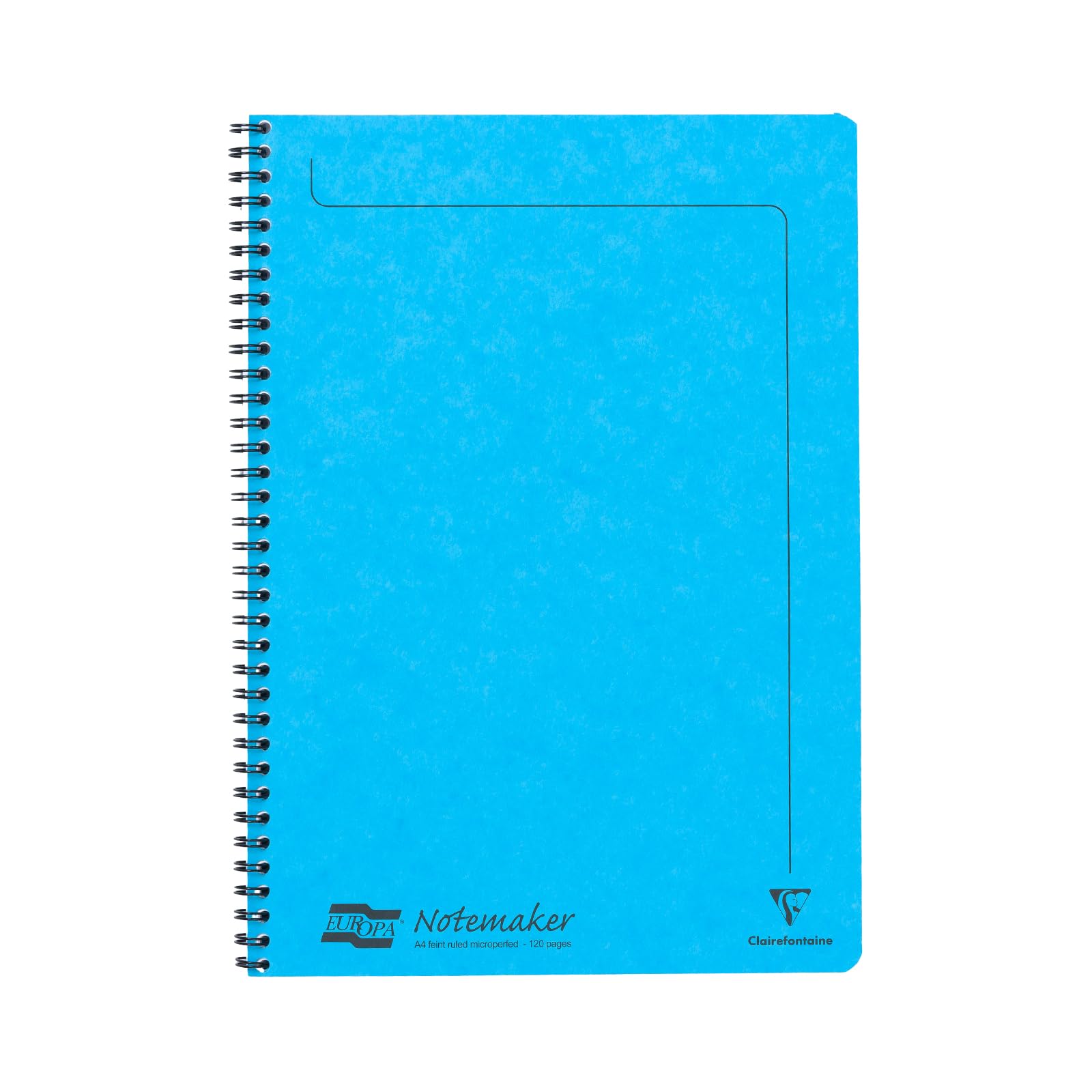 Clairefontaine 482/1148Z - One Notemakers Turquoise Spiral Notebook - A4 21x29,7 cm - 120 Detachable Ruled Pages - White Paper 90 g - Glossy Card Cover