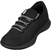 CALTO Men's Invisible Height Increasing Elevator Shoes - Black Ultra Lightweight Sporty Sneakers - 2.4 Inches Taller - Q081 - Size 6 D(M) US