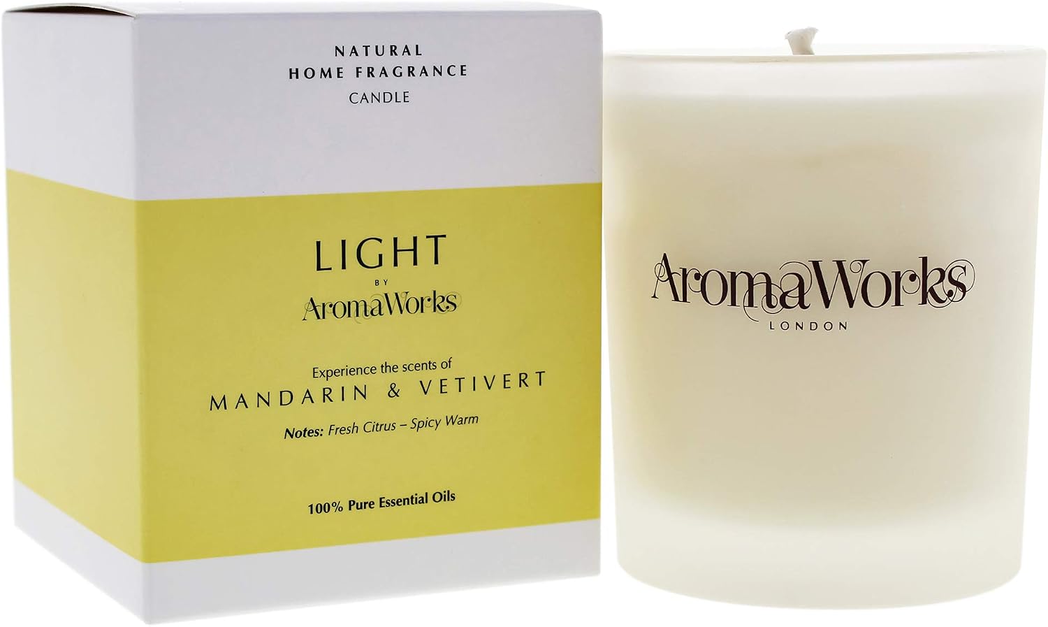 Aromaworks Light 30cl Candle, Mandarin & Vetivert, Sand, 229 ml (Pack of 1) - Image 4